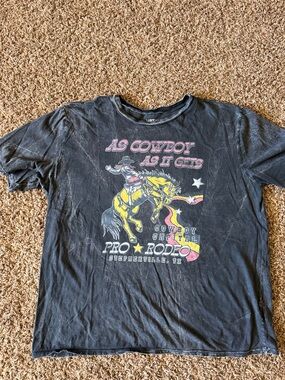 Black 'As Cowboy As It Gets' Pro Rodeo Graphic Tee